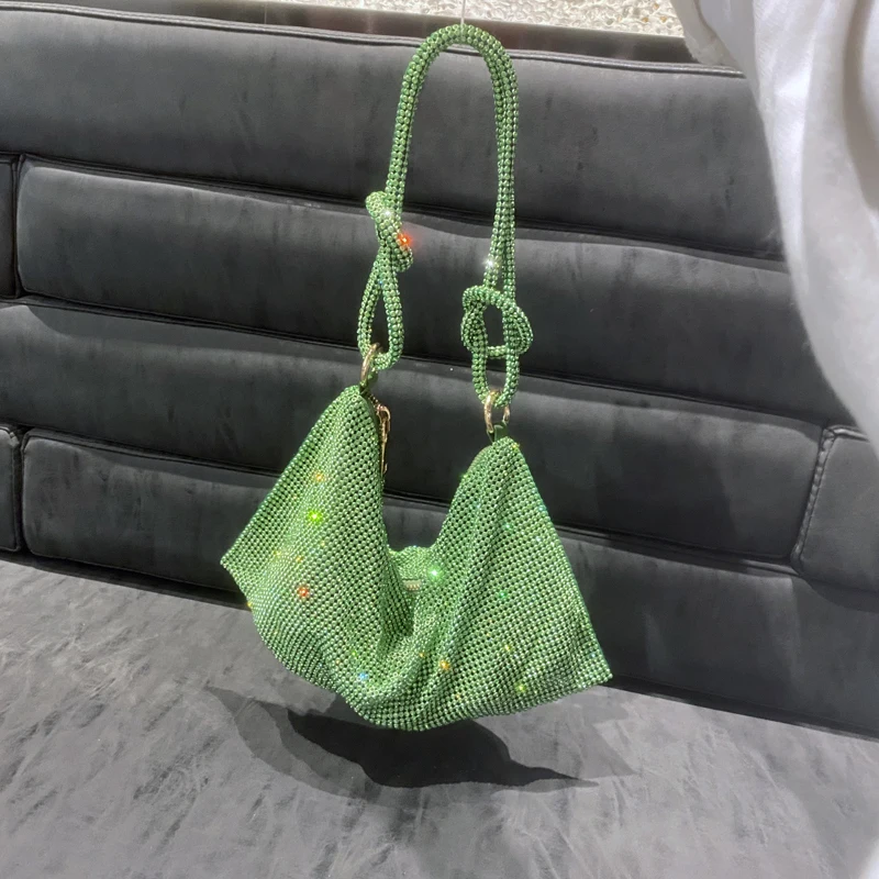 luxury Designer hobo shoulder bag handmade Shining Rhinestones Evening clutch Bag Purse Crystal Purses and handbag Hobo Bags
