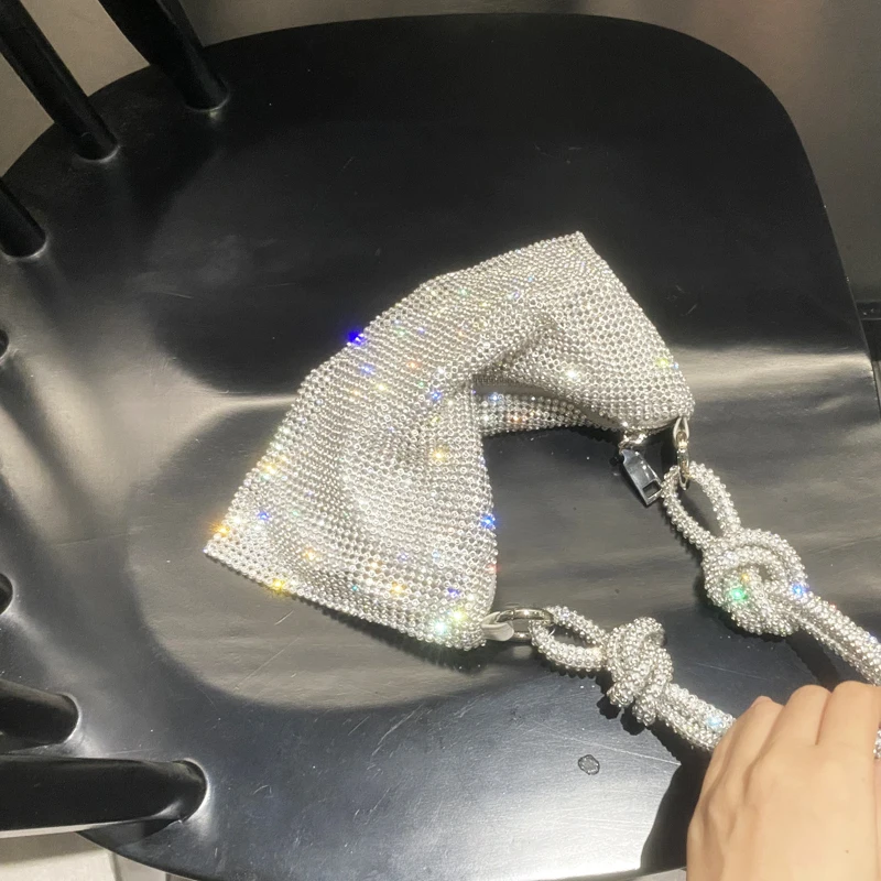 luxury Designer hobo shoulder bag handmade Shining Rhinestones Evening clutch Bag Purse Crystal Purses and handbag Hobo Bags
