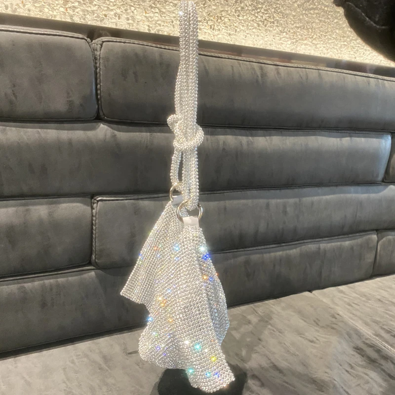 luxury Designer hobo shoulder bag handmade Shining Rhinestones Evening clutch Bag Purse Crystal Purses and handbag Hobo Bags