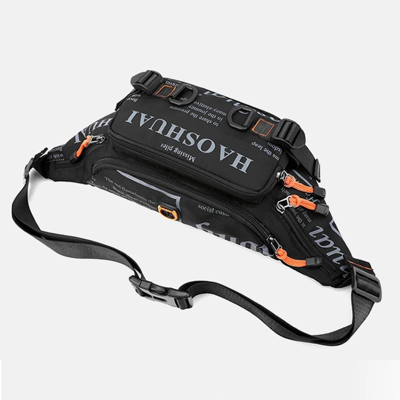 Men Nylon Waist Pack Belt Bag Running Waterproof Multi-purpose Travel Male Sling Chest Fanny Pack Bum Hip Bags