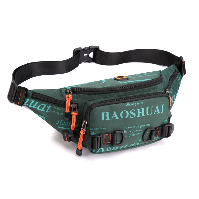 Men Nylon Waist Pack Belt Bag Running Waterproof Multi-purpose Travel Male Sling Chest Fanny Pack Bum Hip Bags