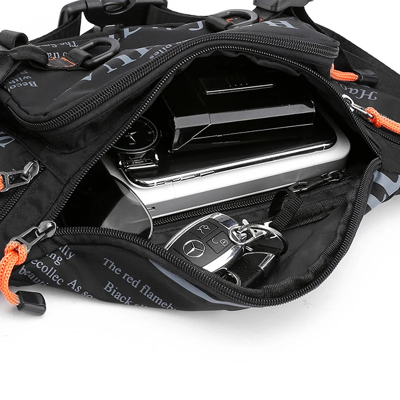 Men Nylon Waist Pack Belt Bag Running Waterproof Multi-purpose Travel Male Sling Chest Fanny Pack Bum Hip Bags