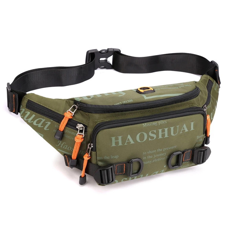 Men Nylon Waist Pack Belt Bag Running Waterproof Multi-purpose Travel Male Sling Chest Fanny Pack Bum Hip Bags