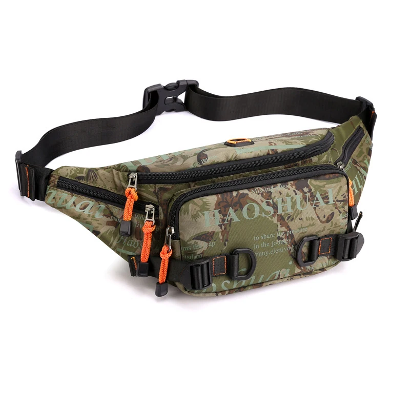 Men Nylon Waist Pack Belt Bag Running Waterproof Multi-purpose Travel Male Sling Chest Fanny Pack Bum Hip Bags