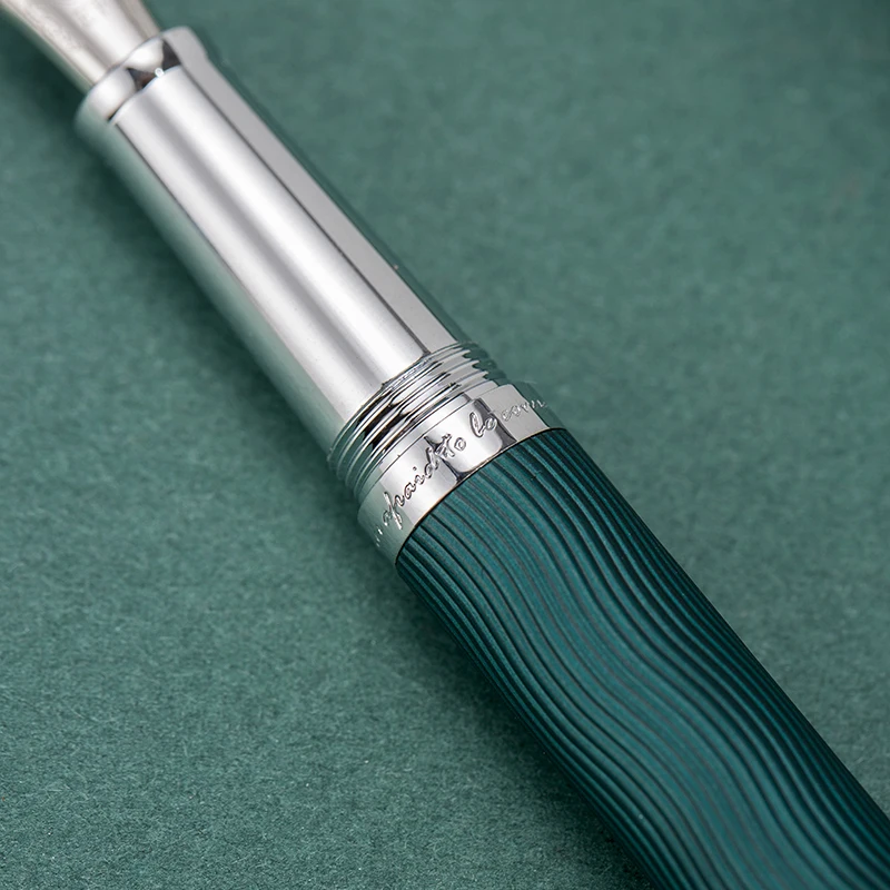 HongDian 1843 Metal Fountain Pen Voyager Series Beautiful Ripples Iridium EF/F Size Ink Pen Office Business Writing Gift Ink Pen