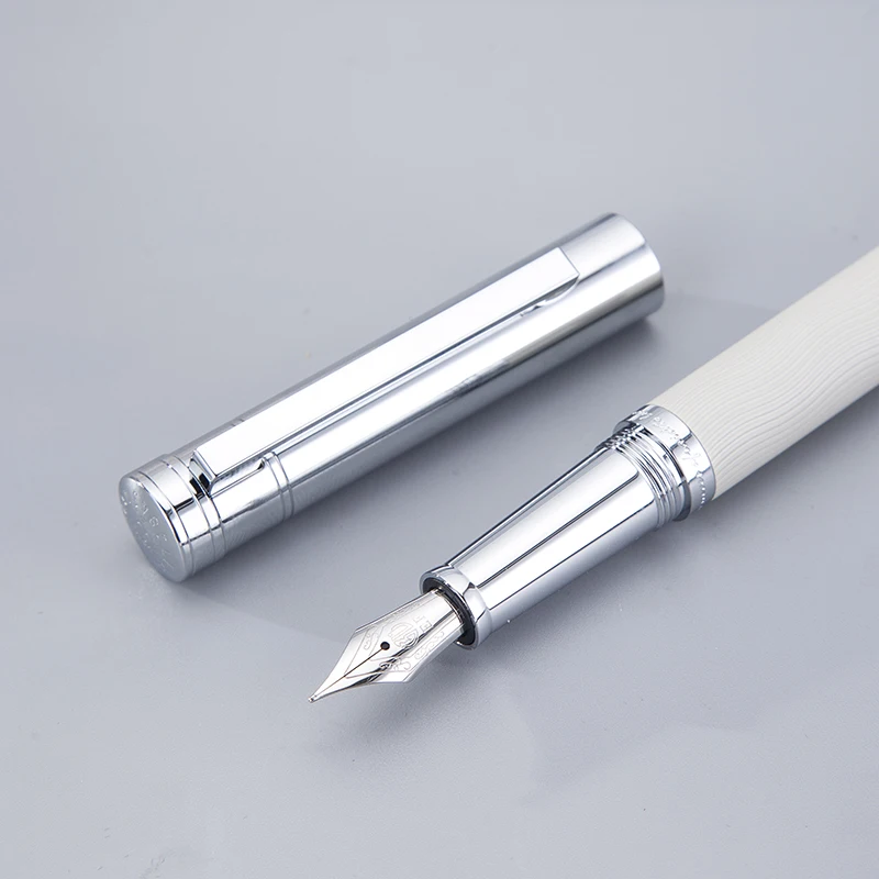 HongDian 1843 Metal Fountain Pen Voyager Series Beautiful Ripples Iridium EF/F Size Ink Pen Office Business Writing Gift Ink Pen
