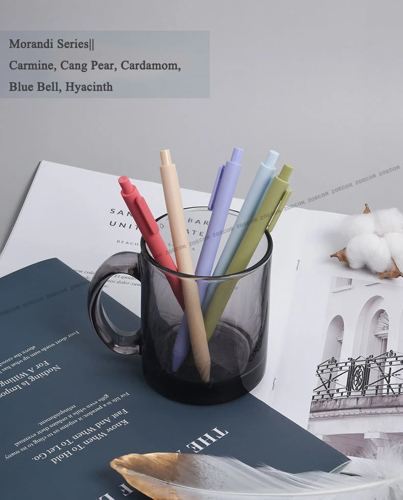 KACO Sign Pen Gel Pen 0.5mm Refill Smooth Ink Writing Durable Signing Pen 5 Colors Vintage Color Macarons Pens Gift Set