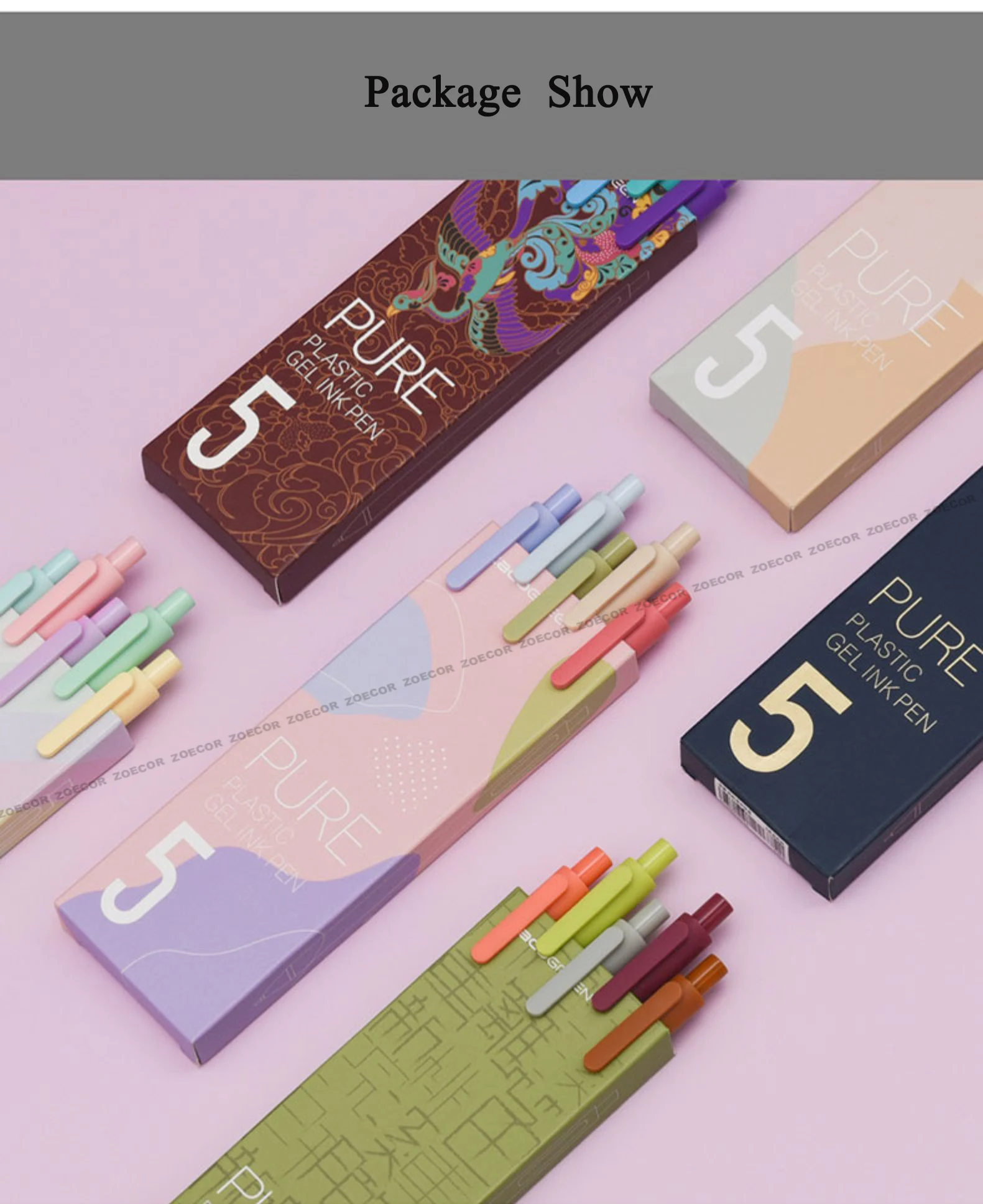 KACO Sign Pen Gel Pen 0.5mm Refill Smooth Ink Writing Durable Signing Pen 5 Colors Vintage Color Macarons Pens Gift Set