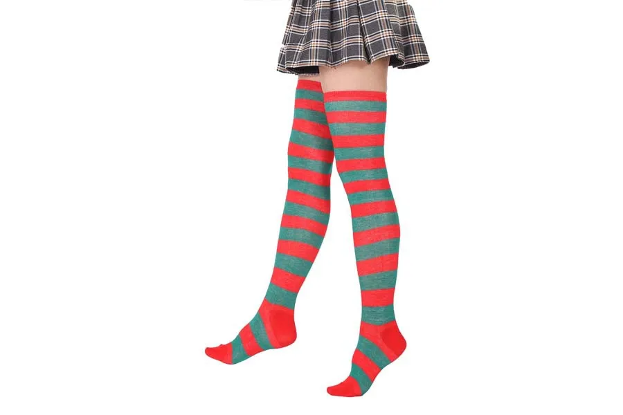 2021 New Socks Long Tube Ladies Japanese Blue and White Striped Over-knee Socks Thigh Socks  Thigh High Stockings  Knee High