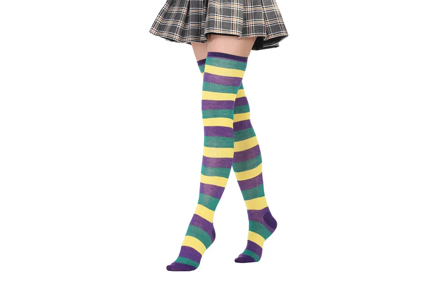 2021 New Socks Long Tube Ladies Japanese Blue and White Striped Over-knee Socks Thigh Socks  Thigh High Stockings  Knee High