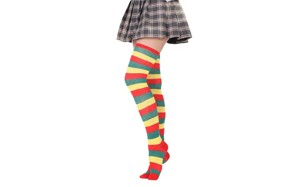 2021 New Socks Long Tube Ladies Japanese Blue and White Striped Over-knee Socks Thigh Socks  Thigh High Stockings  Knee High