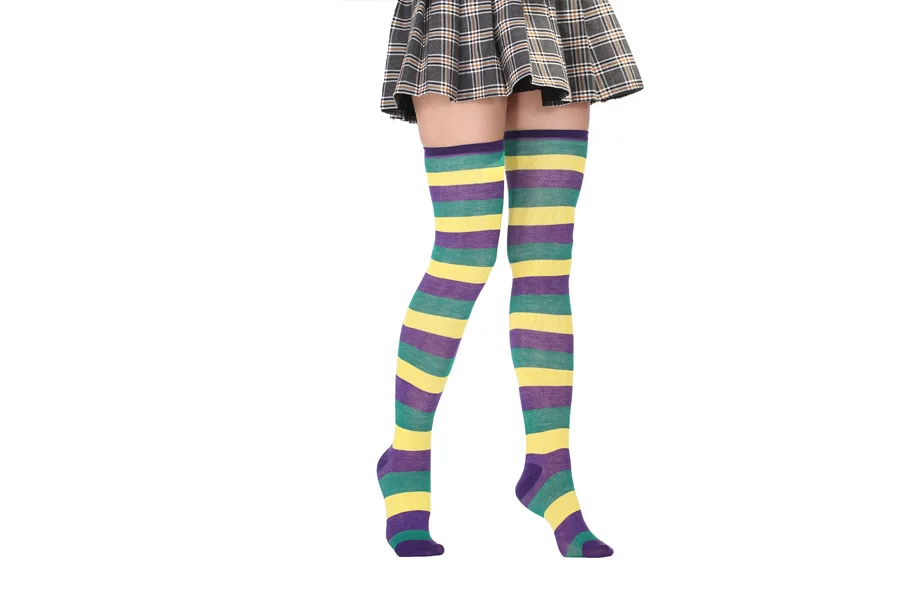 2021 New Socks Long Tube Ladies Japanese Blue and White Striped Over-knee Socks Thigh Socks  Thigh High Stockings  Knee High