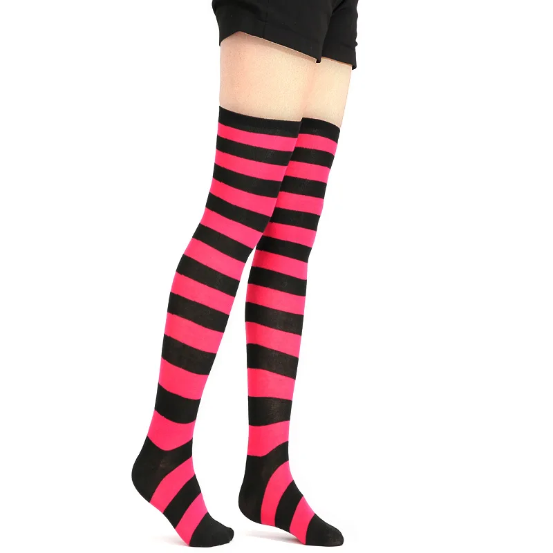 2021 New Socks Long Tube Ladies Japanese Blue and White Striped Over-knee Socks Thigh Socks  Thigh High Stockings  Knee High