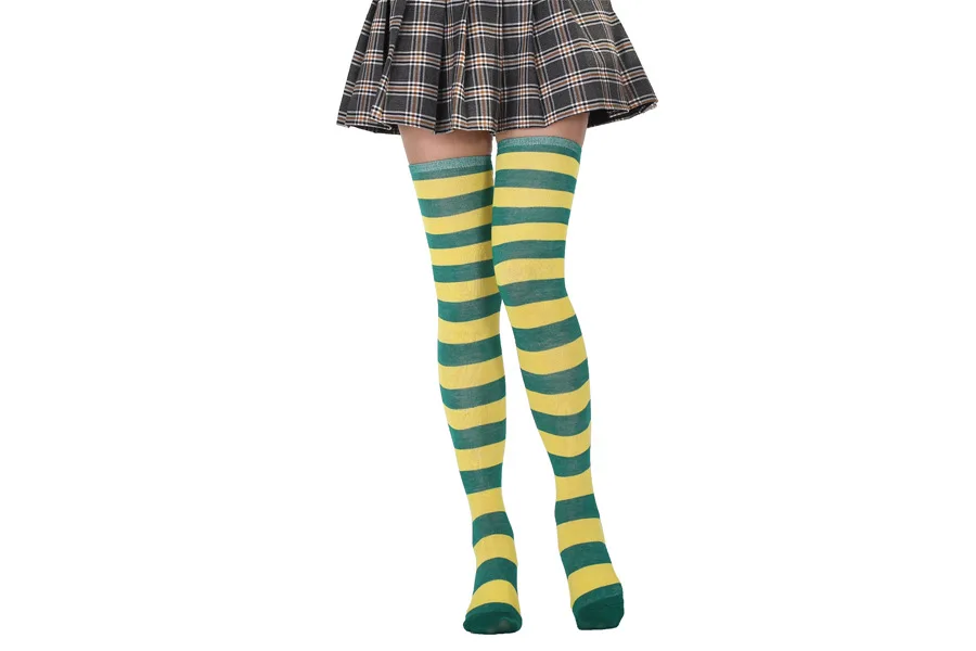 2021 New Socks Long Tube Ladies Japanese Blue and White Striped Over-knee Socks Thigh Socks  Thigh High Stockings  Knee High