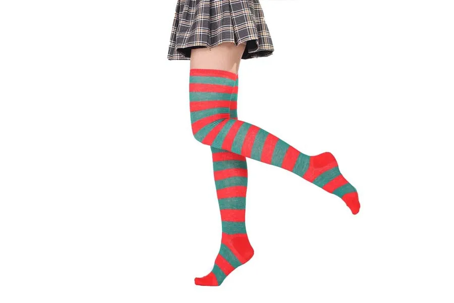 2021 New Socks Long Tube Ladies Japanese Blue and White Striped Over-knee Socks Thigh Socks  Thigh High Stockings  Knee High