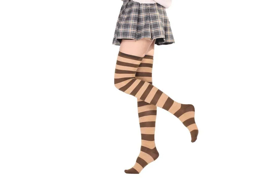 2021 New Socks Long Tube Ladies Japanese Blue and White Striped Over-knee Socks Thigh Socks  Thigh High Stockings  Knee High