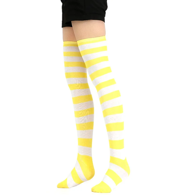 2021 New Socks Long Tube Ladies Japanese Blue and White Striped Over-knee Socks Thigh Socks  Thigh High Stockings  Knee High