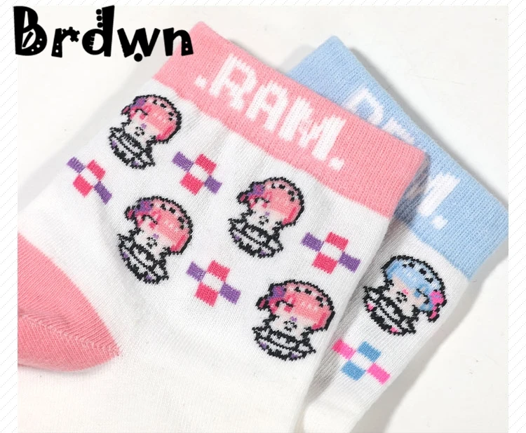 Brdwn Re: zero Rem Emilia China Official Authorization Warm Sock Short Socks
