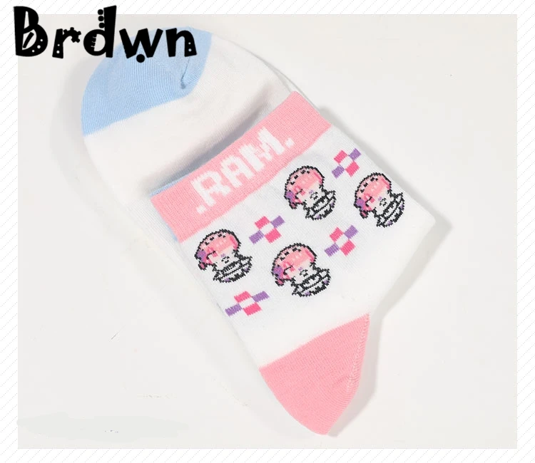 Brdwn Re: zero Rem Emilia China Official Authorization Warm Sock Short Socks