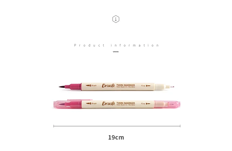 3pcs Retro Color Twin Marker Pens Set Brush Drawing Fine Liner Water Based Ink Blendable Watercolor Art Painting School A6133
