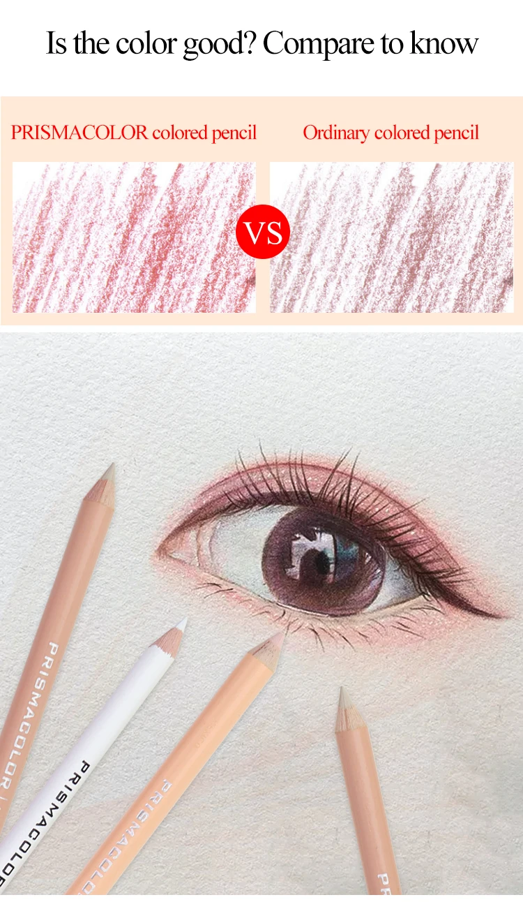 PRISMACOLOR Professional Oily Colored Pencils 12pcs Lapis de cor Sketch Colored Pencil Art Drawing Supplies PC927/938/1092/1093