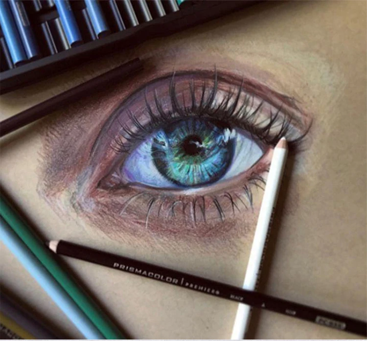 PRISMACOLOR Professional Oily Colored Pencils 12pcs Lapis de cor Sketch Colored Pencil Art Drawing Supplies PC927/938/1092/1093