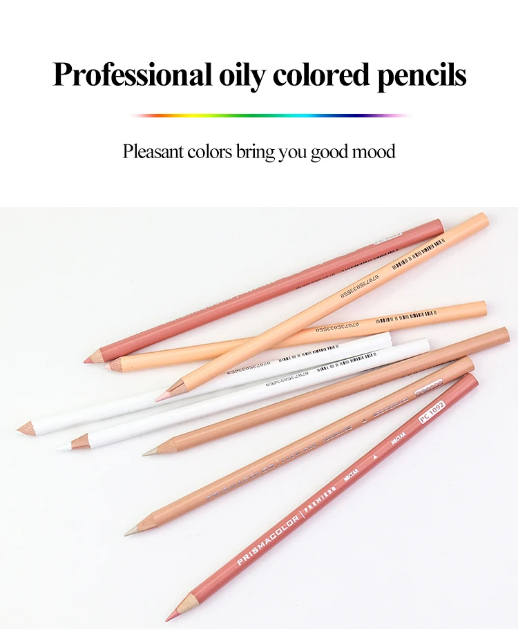 PRISMACOLOR Professional Oily Colored Pencils 12pcs Lapis de cor Sketch Colored Pencil Art Drawing Supplies PC927/938/1092/1093
