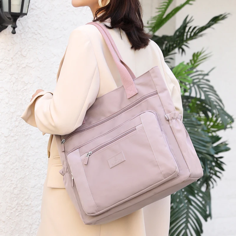 Luxury Women Nylon Shoulder Bags Waterproof Casual Top-handle Ladies Handbag Travel Tote