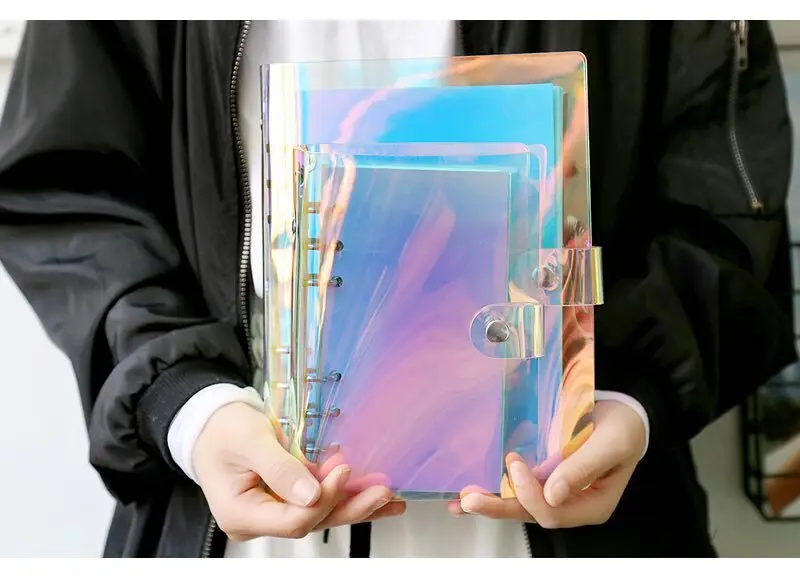 A5 A6 A7 Laser Notebook Planner Organizer Binder Books Journal Sketchbook Accessories Diary Office Supplies Notebook