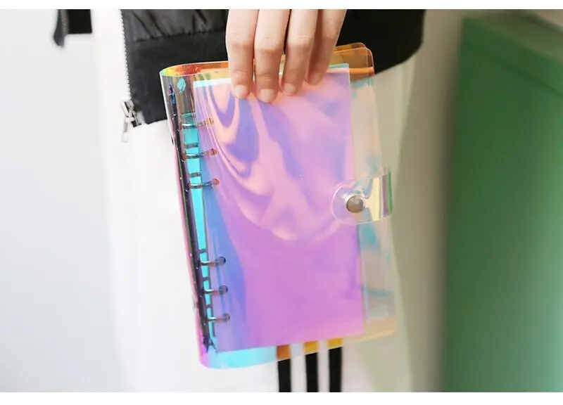 A5 A6 A7 Laser Notebook Planner Organizer Binder Books Journal Sketchbook Accessories Diary Office Supplies Notebook