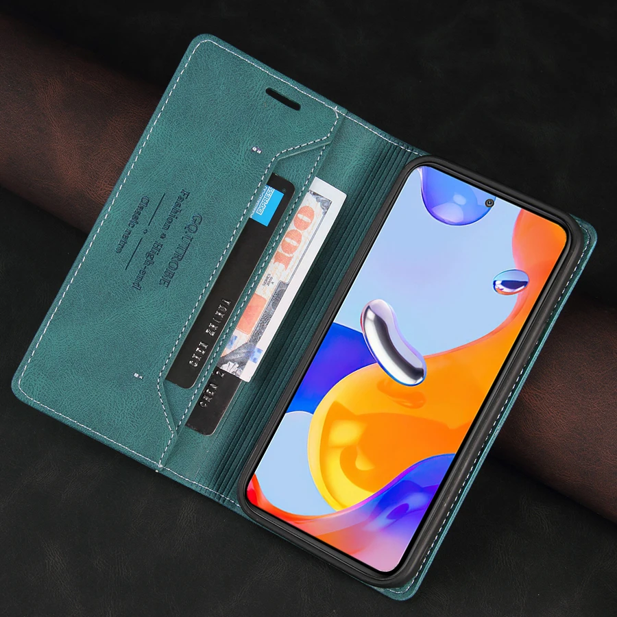 Wallet Card Slot Anti-theft Magnetic Flip Leather Case For Xiaomi Poco X7 Pro 15T 14T Redmi 15C 14C 13C Note 14 Pro 14S 13 12 11