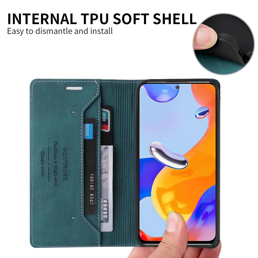 Wallet Card Slot Anti-theft Magnetic Flip Leather Case For Xiaomi Poco X7 Pro 15T 14T Redmi 15C 14C 13C Note 14 Pro 14S 13 12 11