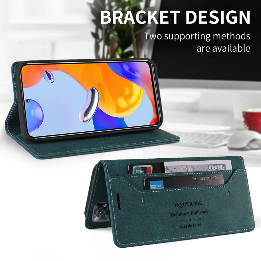 Wallet Card Slot Anti-theft Magnetic Flip Leather Case For Xiaomi Poco X7 Pro 15T 14T Redmi 15C 14C 13C Note 14 Pro 14S 13 12 11