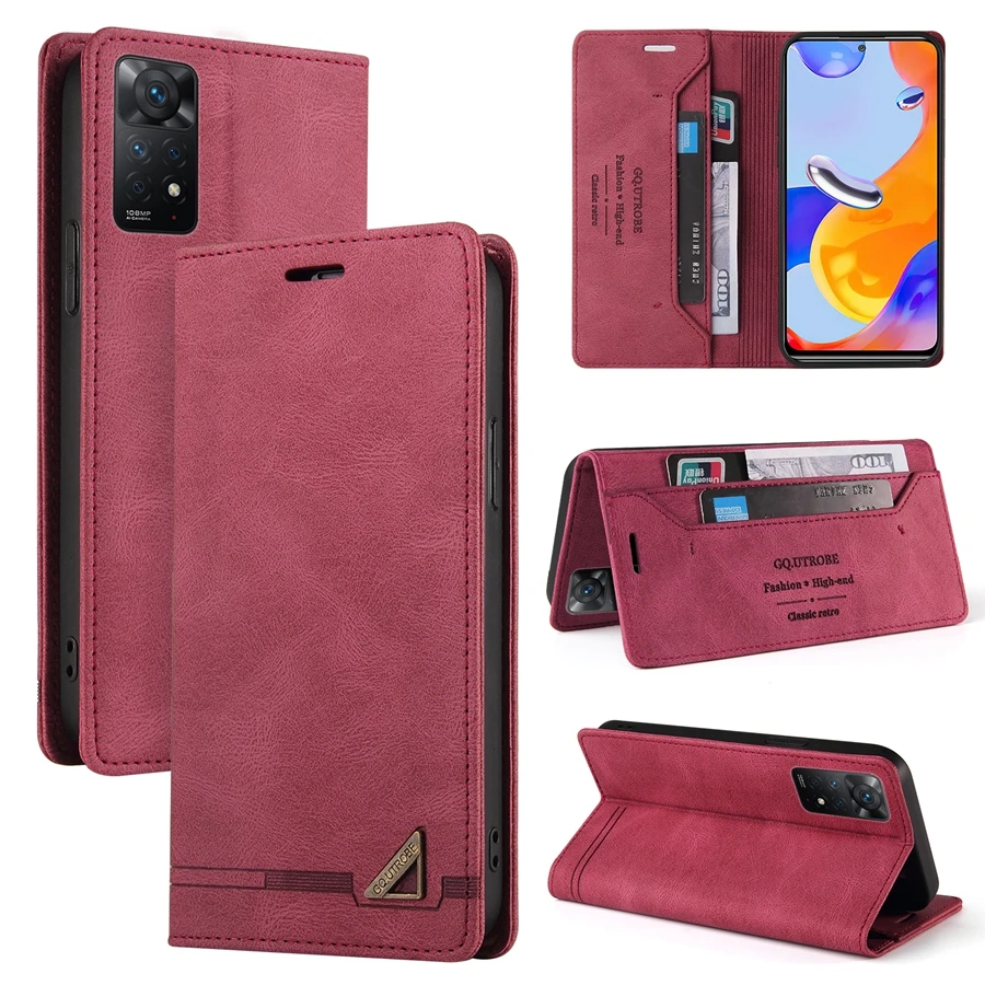 Wallet Card Slot Anti-theft Magnetic Flip Leather Case For Xiaomi Poco X7 Pro 15T 14T Redmi 15C 14C 13C Note 14 Pro 14S 13 12 11
