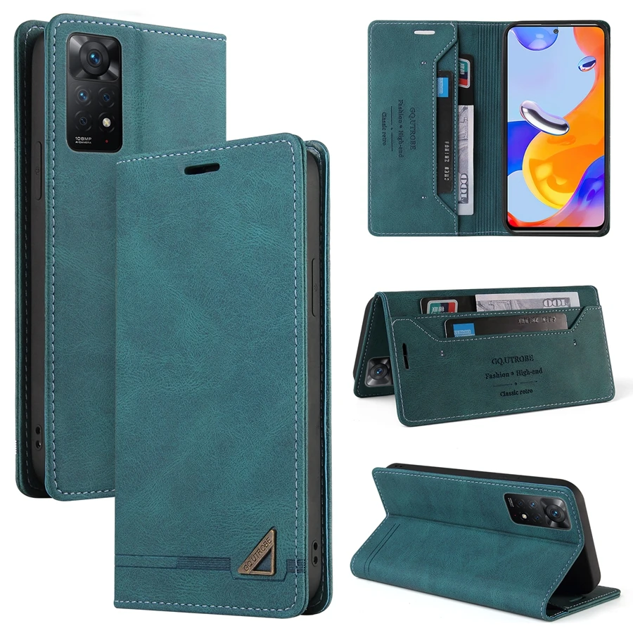 Wallet Card Slot Anti-theft Magnetic Flip Leather Case For Xiaomi Poco X7 Pro 15T 14T Redmi 15C 14C 13C Note 14 Pro 14S 13 12 11