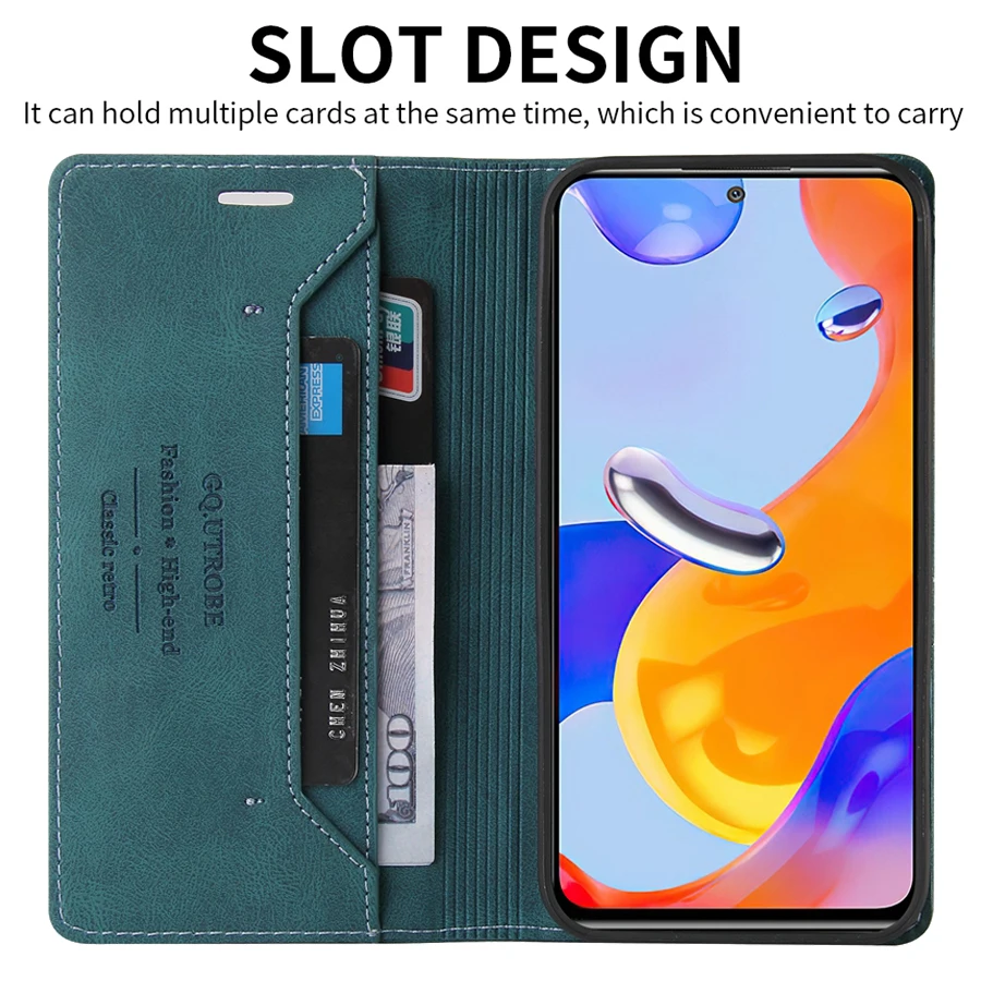 Wallet Card Slot Anti-theft Magnetic Flip Leather Case For Xiaomi Poco X7 Pro 15T 14T Redmi 15C 14C 13C Note 14 Pro 14S 13 12 11