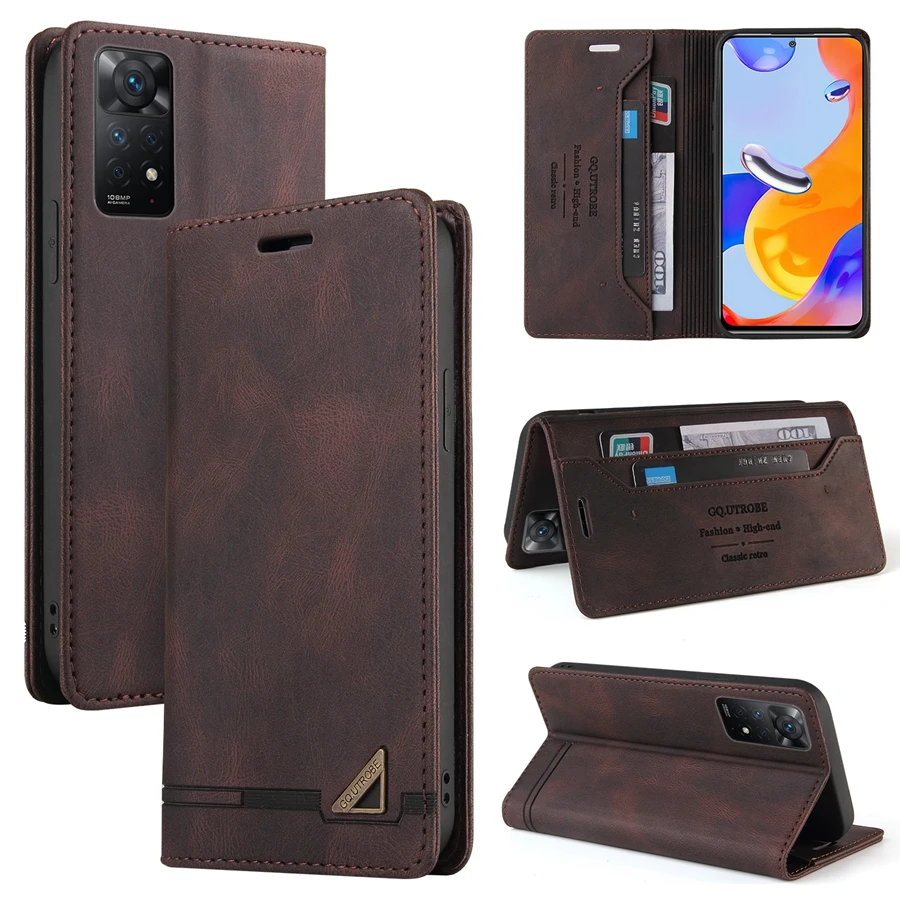 Wallet Card Slot Anti-theft Magnetic Flip Leather Case For Xiaomi Poco X7 Pro 15T 14T Redmi 15C 14C 13C Note 14 Pro 14S 13 12 11