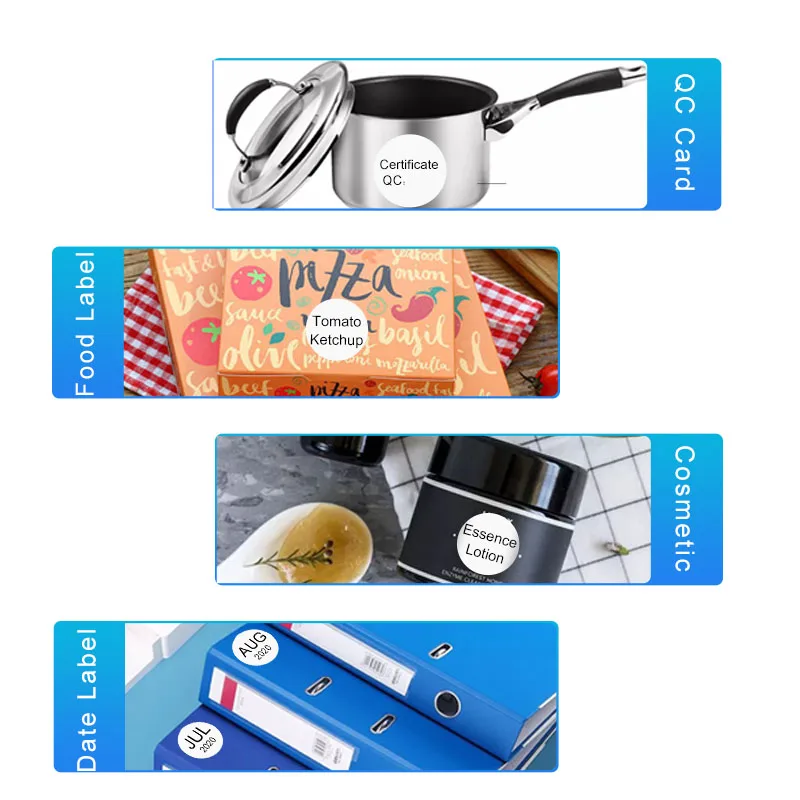 Thermal Adhesive Label Papers for DETONGER P1 DP23 DP30 DP80 3 Rolls Waterproof Oilproof Tear Resistant Sticker