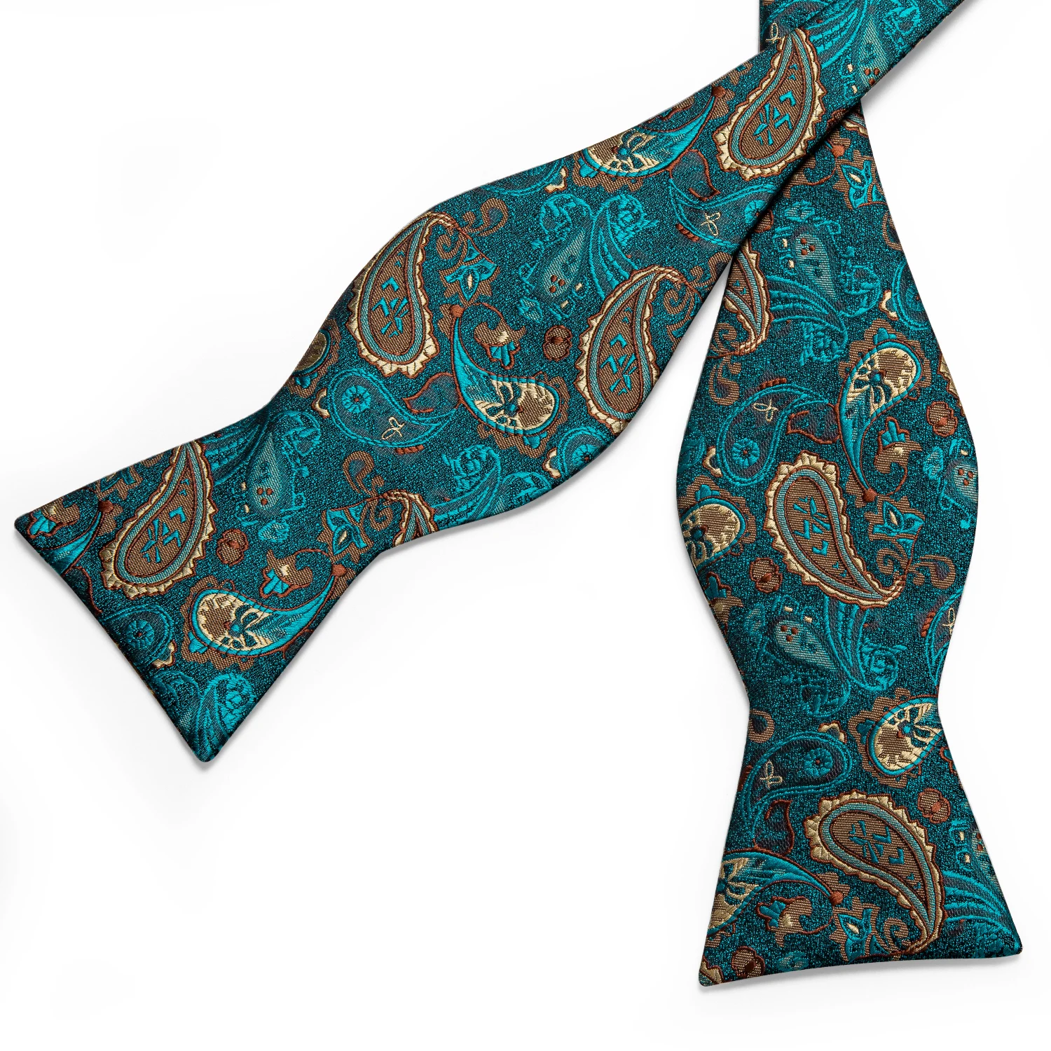 Brand New Men's Bow Tie Teal Green Blue Paisley Floral Bow Tie Wedding Party Butterfly Bowknot Men Tie Accessories