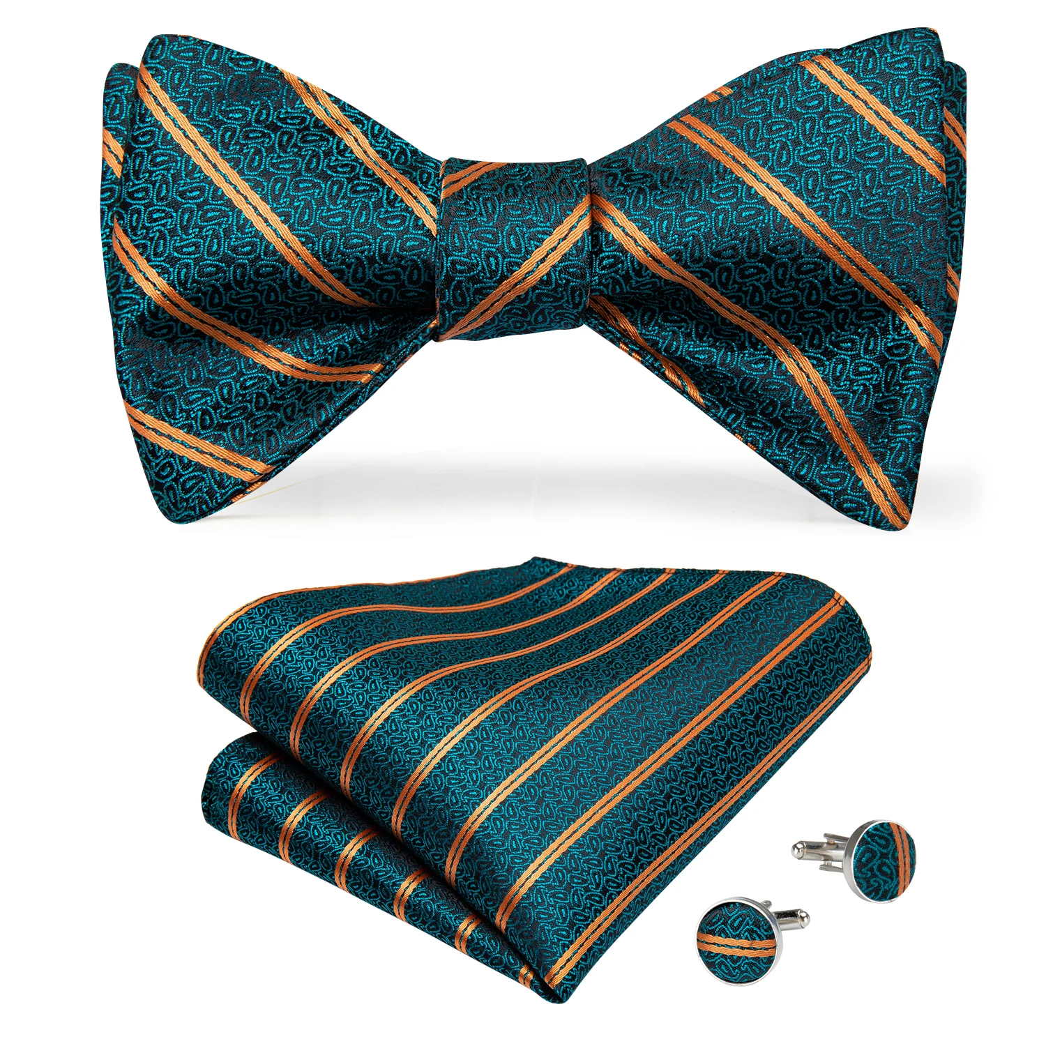 Brand New Men's Bow Tie Teal Green Blue Paisley Floral Bow Tie Wedding Party Butterfly Bowknot Men Tie Accessories