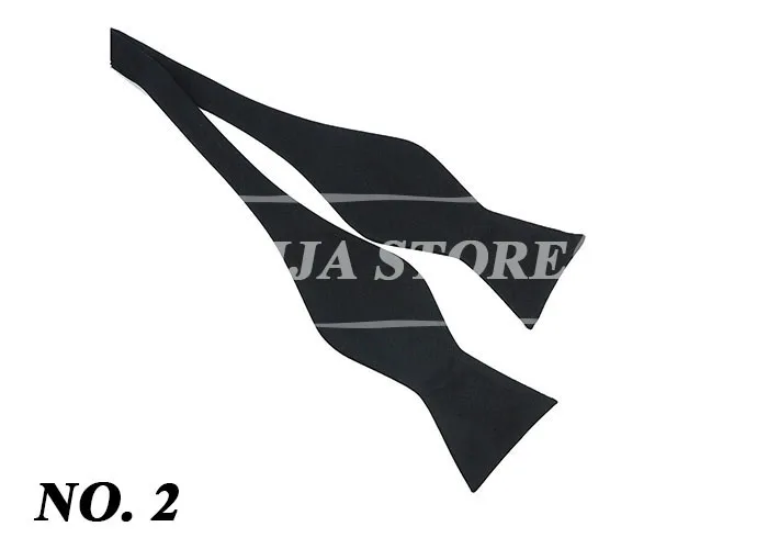 Mens Solid Color Black Bow Tie Formal Wedding Self Bowtie Adjustable Necktie Ties Gentleman Italian Style Cotton Fashion Bow Tie