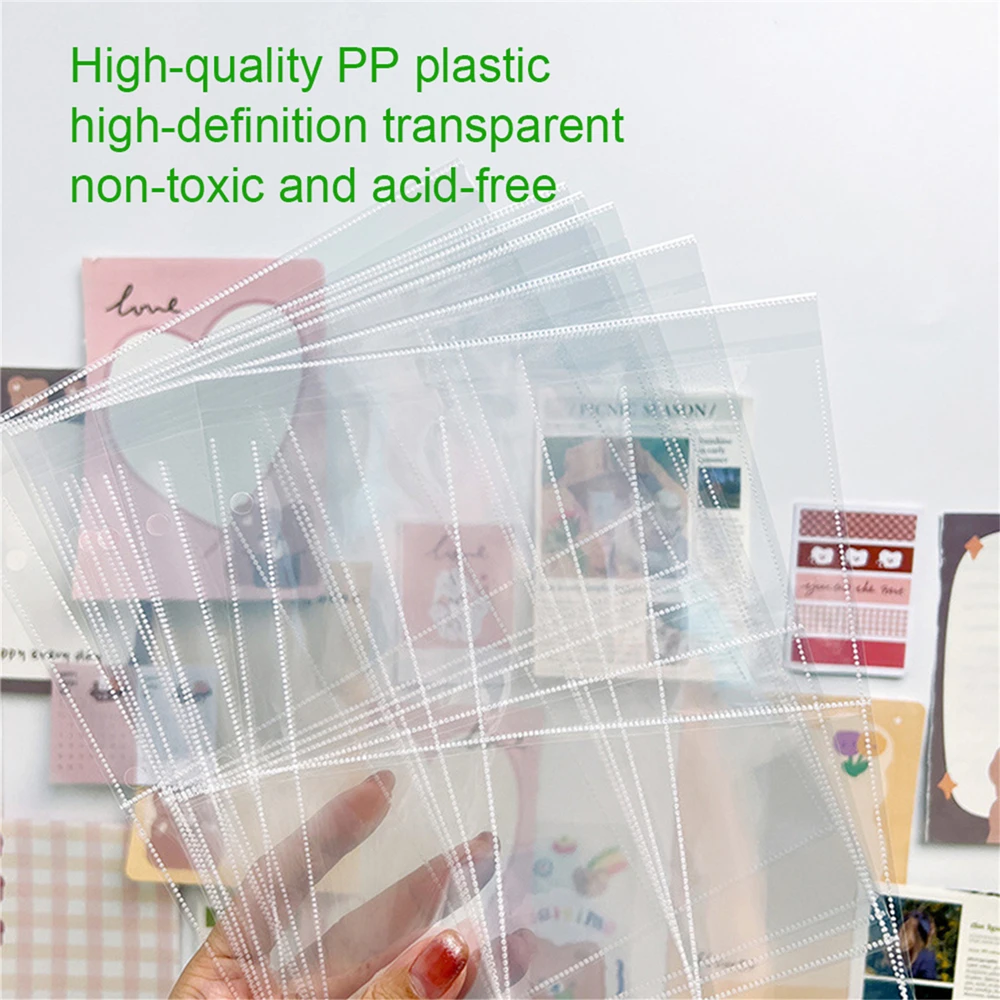 A5 3-hole Card Storage Bag 1/2/4/6 Pockets Collection Book 4R 6inch 10×15 Photo Wedding Album Trading Game Star Cards Protector