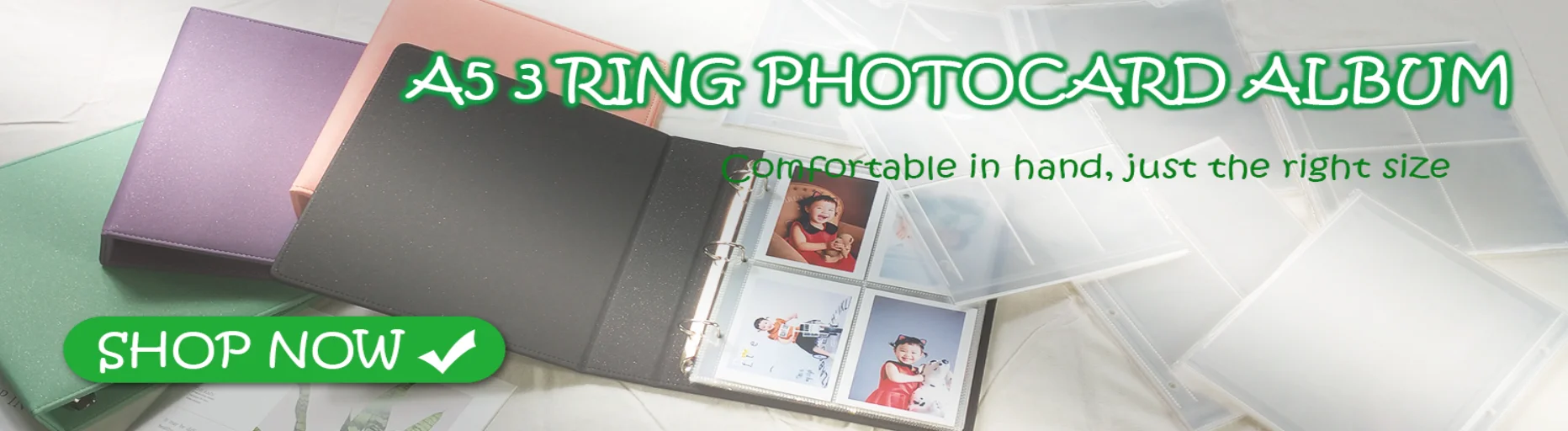 A5 3-hole Card Storage Bag 1/2/4/6 Pockets Collection Book 4R 6inch 10×15 Photo Wedding Album Trading Game Star Cards Protector