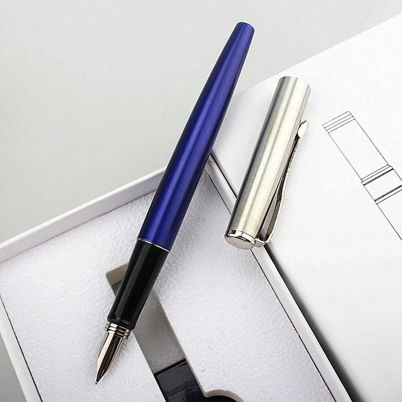 Luxury Metal Fountain Pen Student Writing Calligraphy Fine 0.5mm Nib Office Supplies Stationery for School Ink Pen Stationery