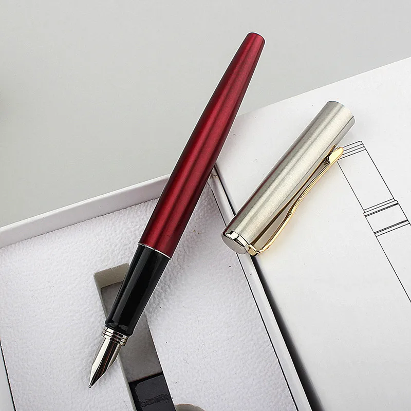 Luxury Metal Fountain Pen Student Writing Calligraphy Fine 0.5mm Nib Office Supplies Stationery for School Ink Pen Stationery