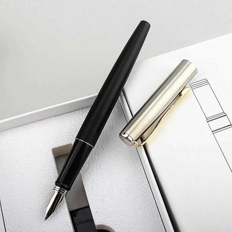 Luxury Metal Fountain Pen Student Writing Calligraphy Fine 0.5mm Nib Office Supplies Stationery for School Ink Pen Stationery