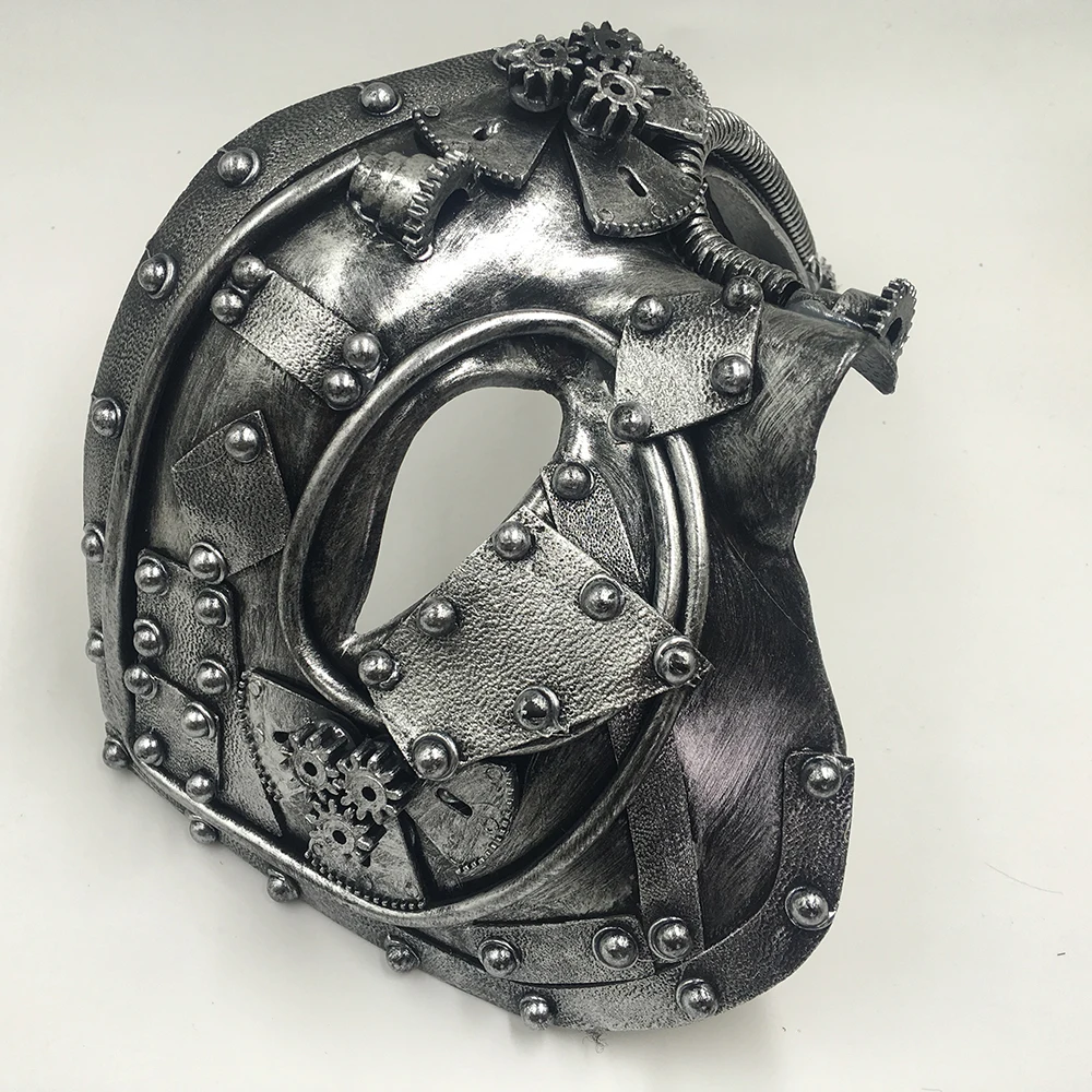 Steampunk Phantom Masquerade Cosplay Medieval Retro Mask Ball Half Face Men Punk Costume Halloween Party Costume Props