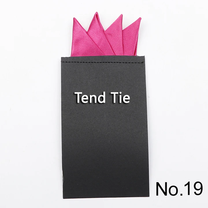 Men's Pre-folded Pocket Square Candy Color Silk Handkerchiefs Formal Wedding Party Business Chest Towel Hanky Black White Red