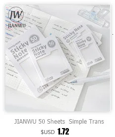 JIANWU 100 Sheets Dictionary Library Series Memo Pad Basic Decoration Material Paper Statement Notes Journal School Stationery