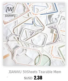 JIANWU 100 Sheets Dictionary Library Series Memo Pad Basic Decoration Material Paper Statement Notes Journal School Stationery